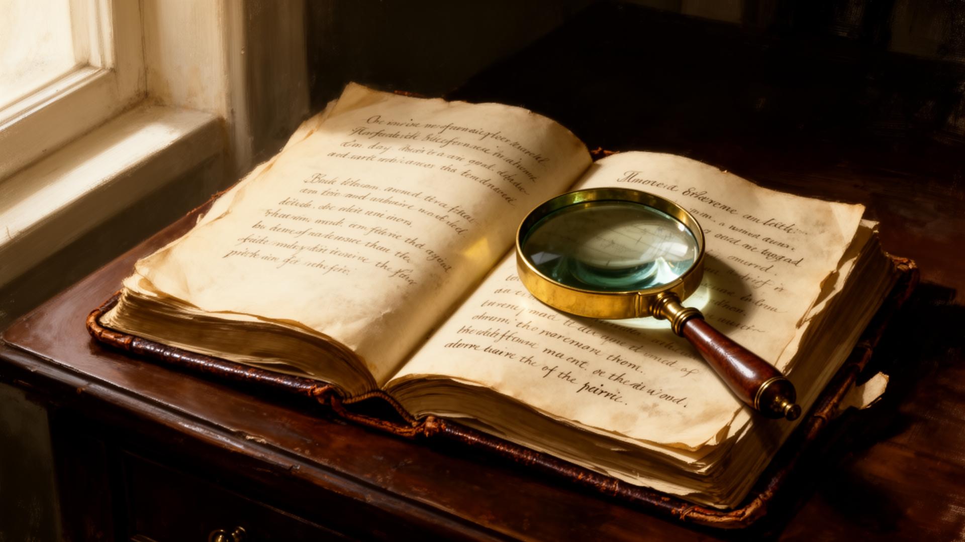 Отворена антична книга с философски ръкопис